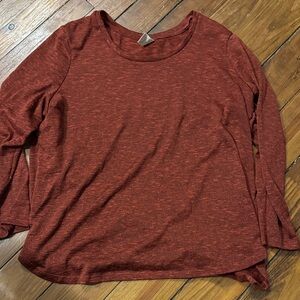 Faded Glory Maroon Long Sleeve Top